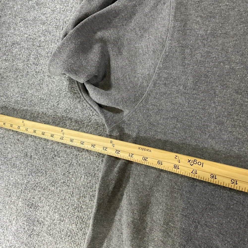 Brooks Brothers Sport Mens V Neck Sweater Gray Pullover Long Sleeve Size Large L
